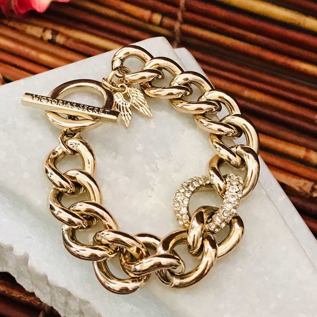 Victoria's Secret Gold Charm Wings Bracelet